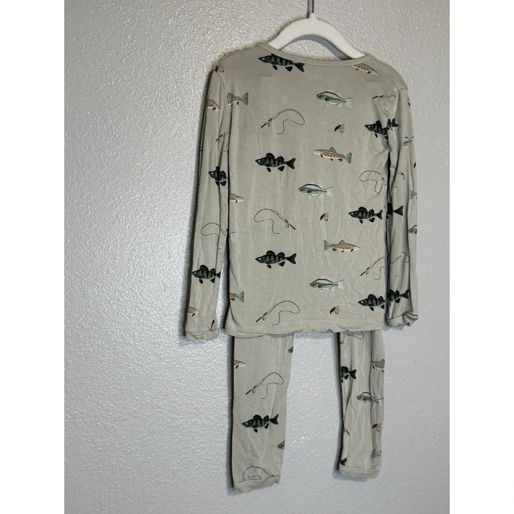 Kyte Baby 4T Bamboo Fishing Pajama Set Fish Outdoors Long Sleeve